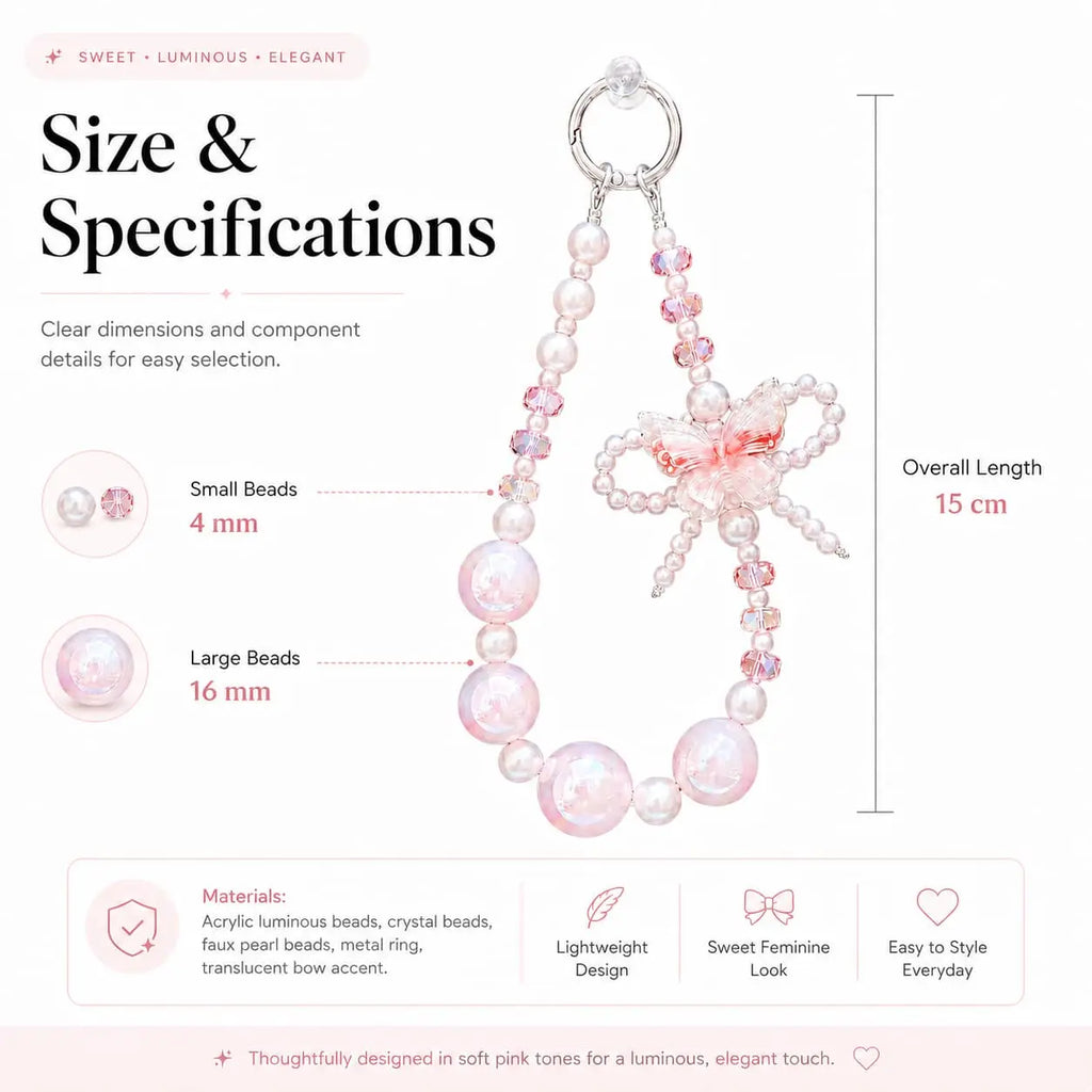 Blush Pearl Bag Charm
