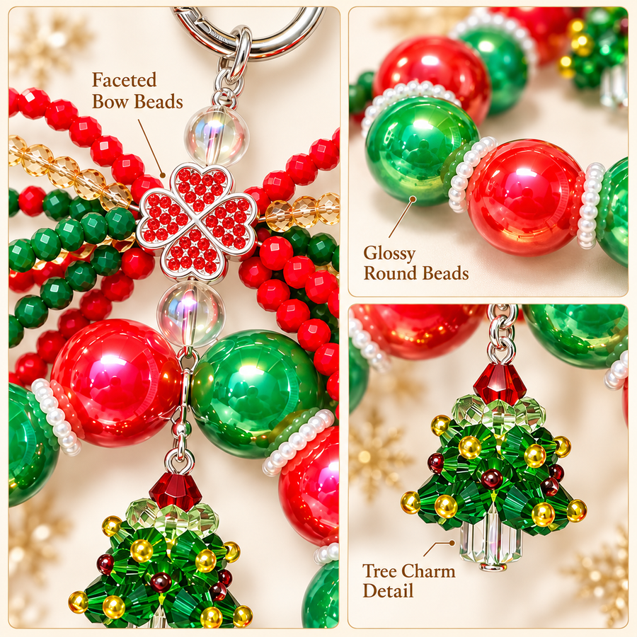Handmade Christmas Wreath Phone Charm