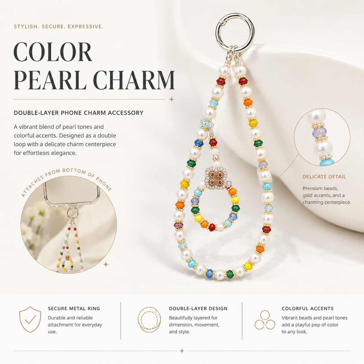 Vintage Pearl Bead Charm