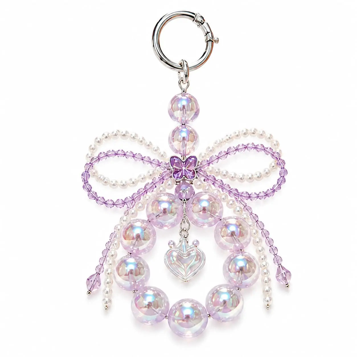 Purple Butterfly Bow Charm