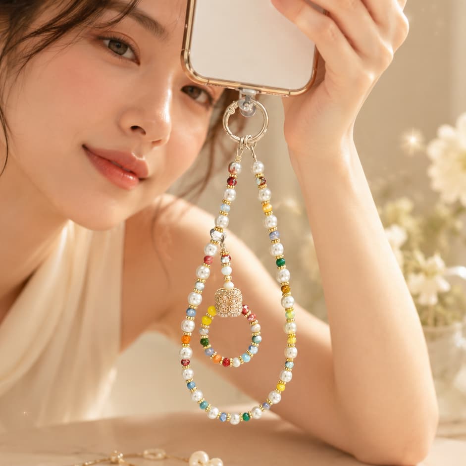 Elegant Gold Accent Bag Charm