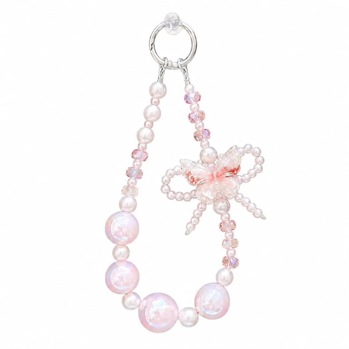 Pink Bow Pearl Charm
