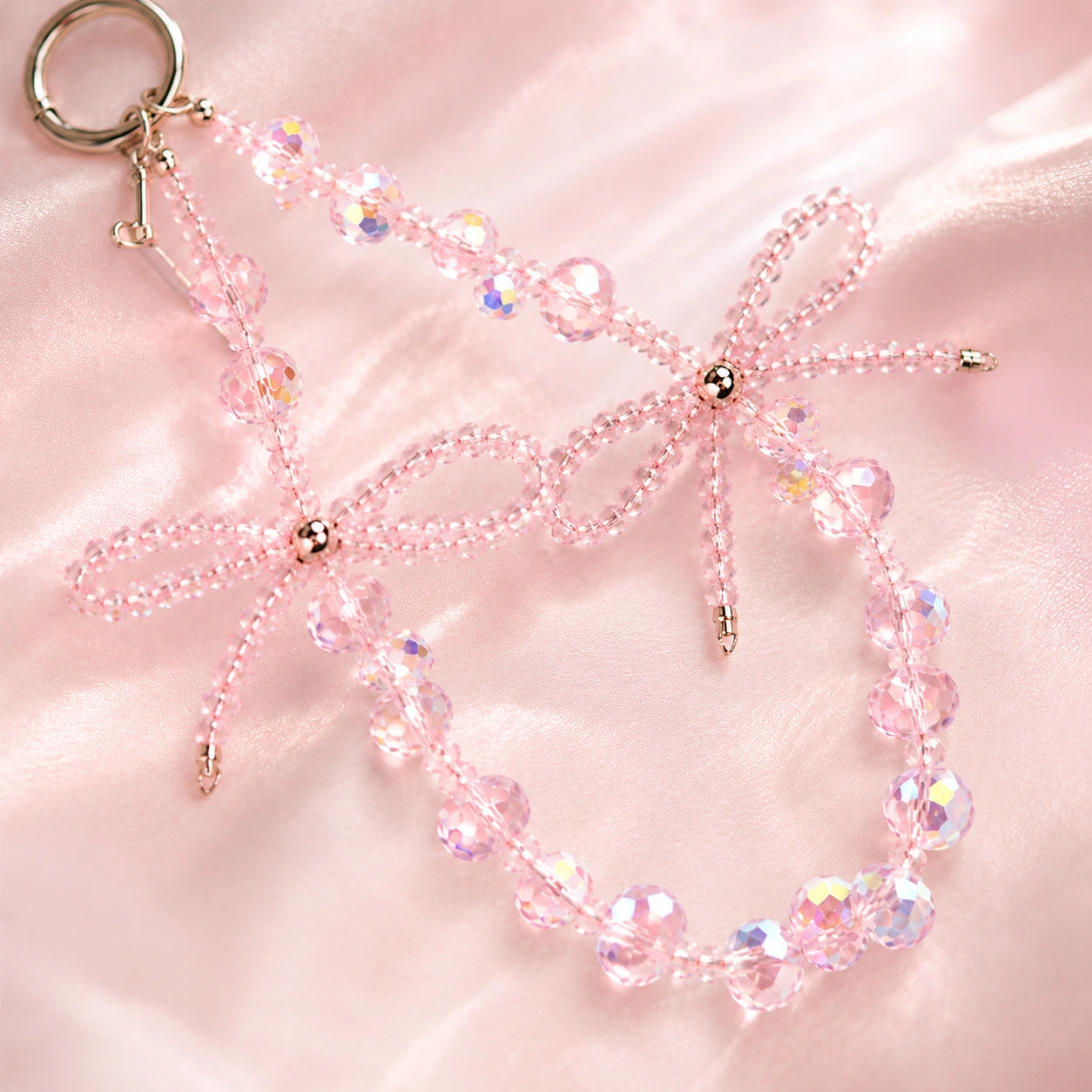 Transparent Bow Bag Charm

