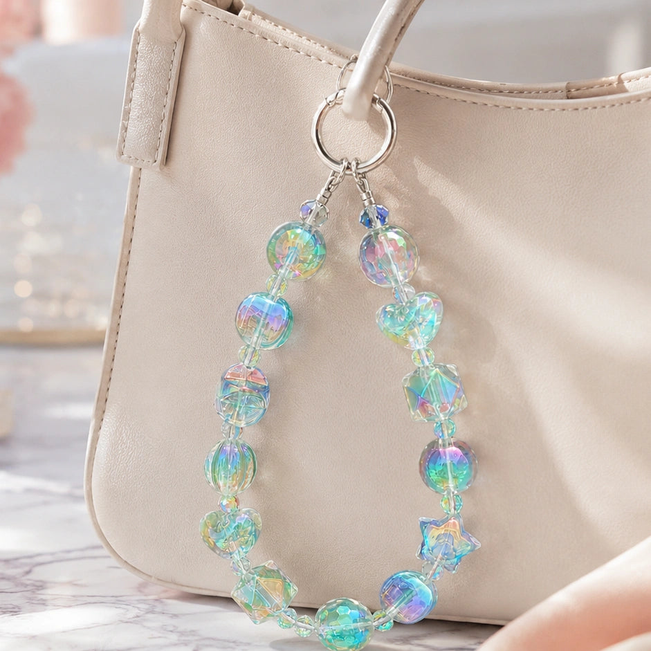 Clear Sparkle Bag Charm
