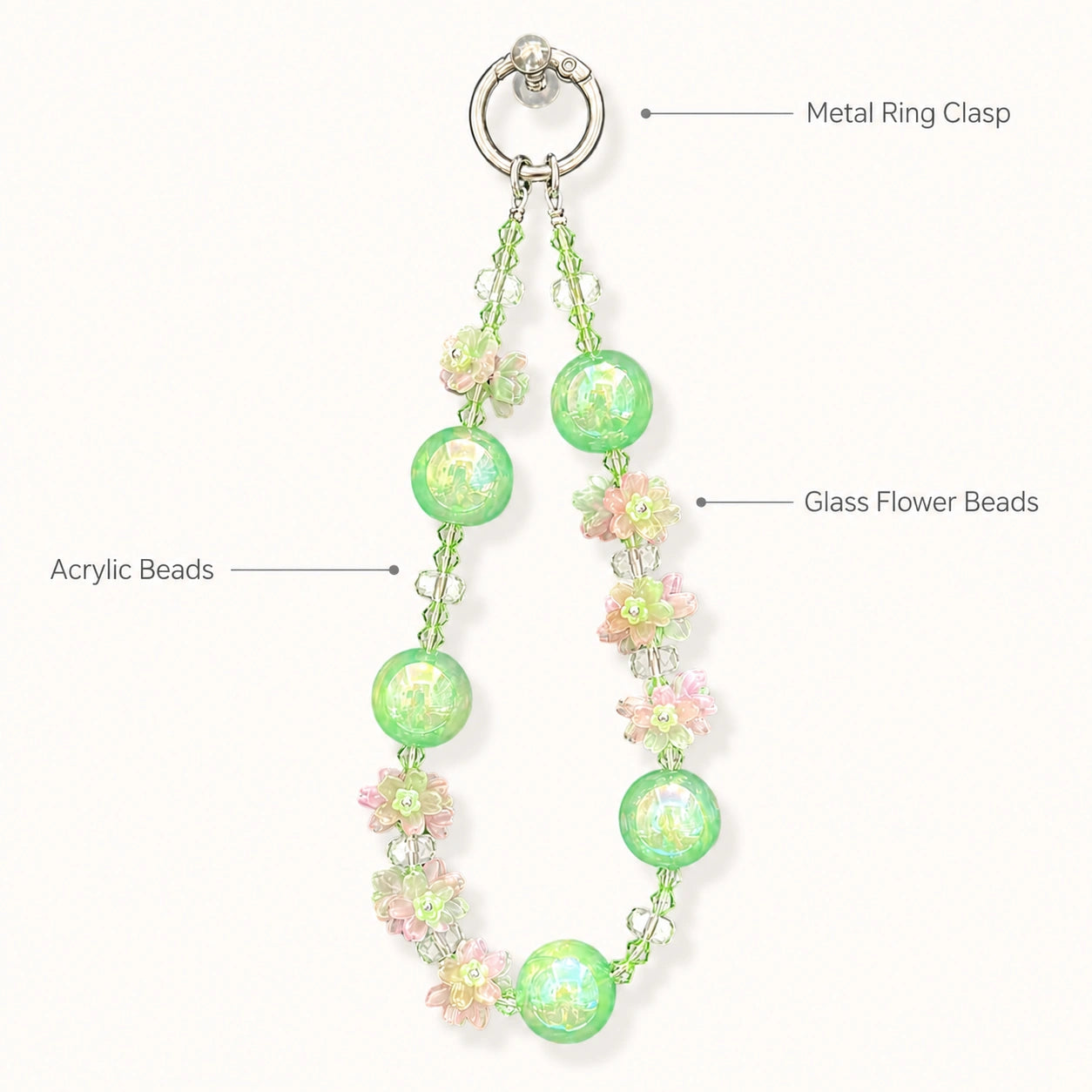 Pastel Blossom Bag Charm