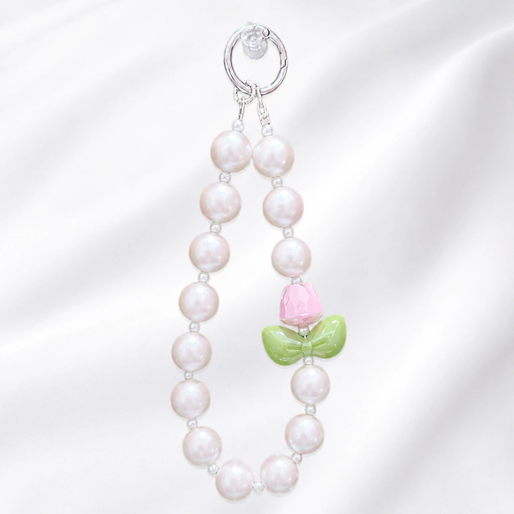 Tulip Bow Pearl Charm
