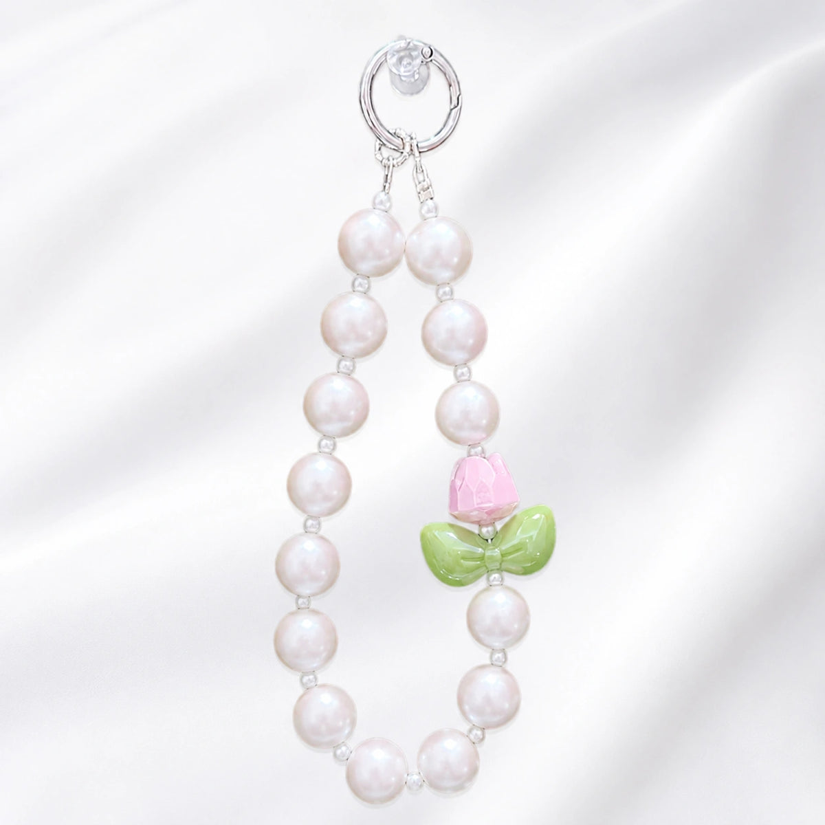 Tulip Bow Pearl Charm
