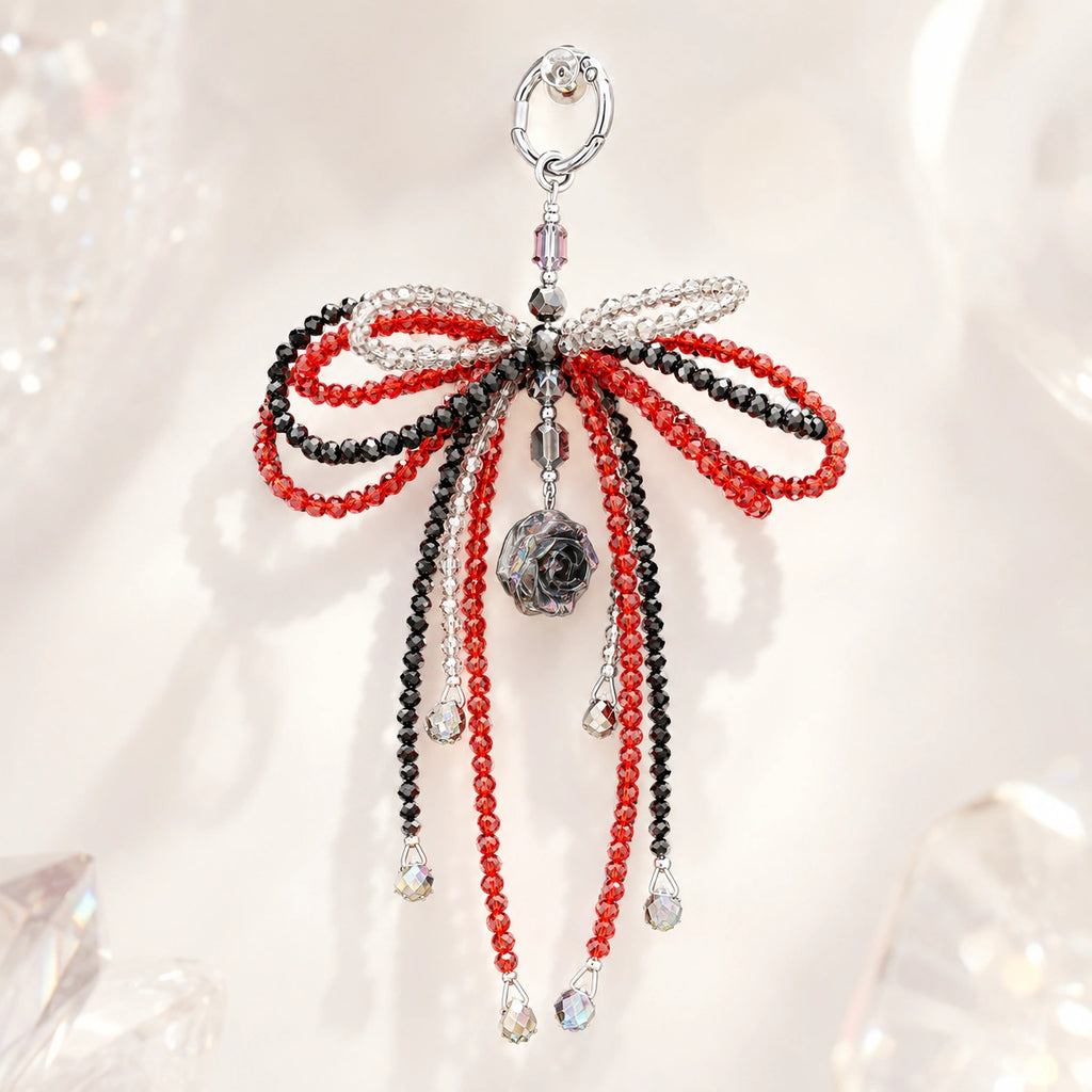 Smoky Rose Bow Charm