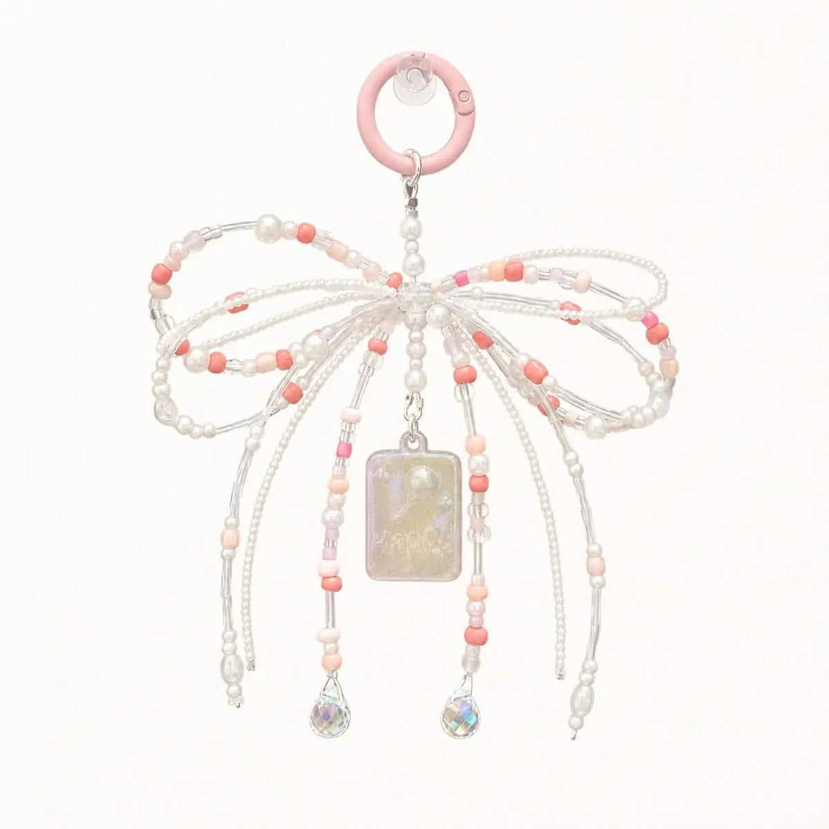 Peach Pink Bow Charm