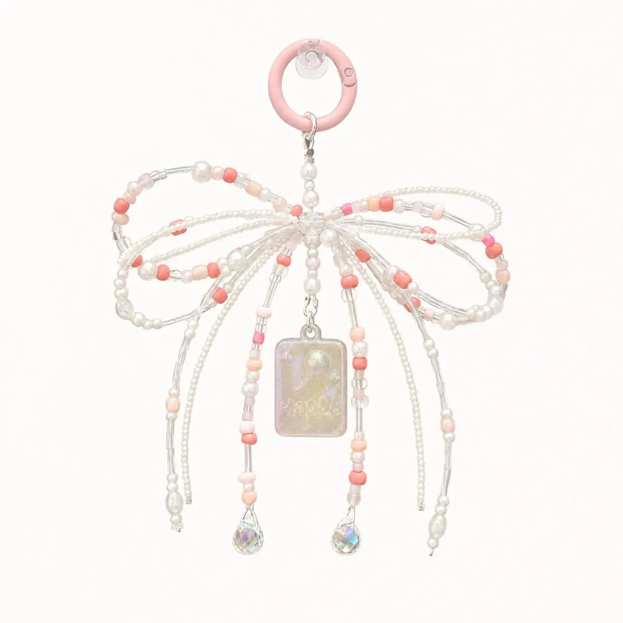 Peach Pink Bow Charm