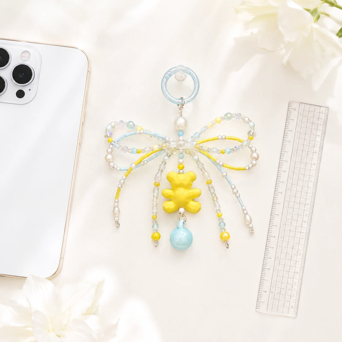 Pastel Bear Bow Charm