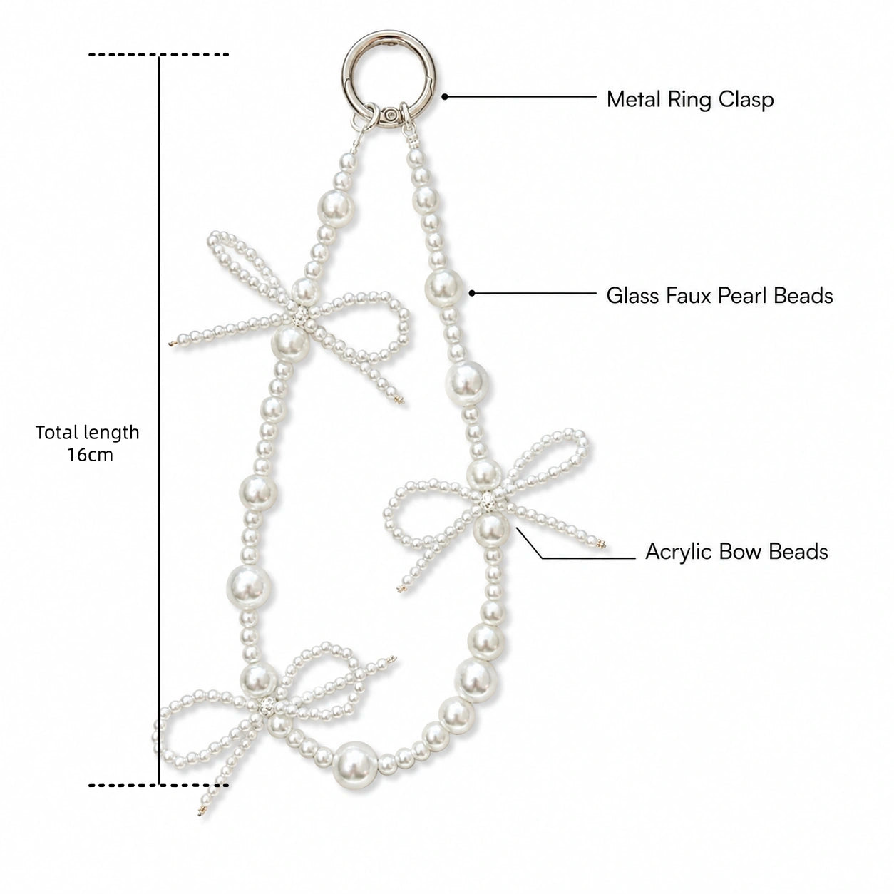 Graduated Pearl Lanyard
