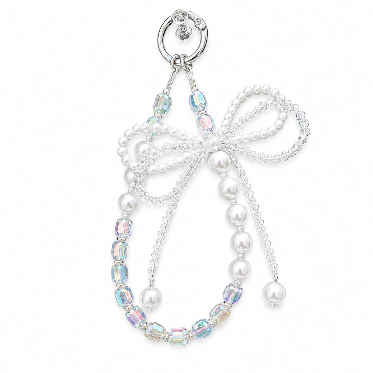 Crystal Pearl Bow Charm
