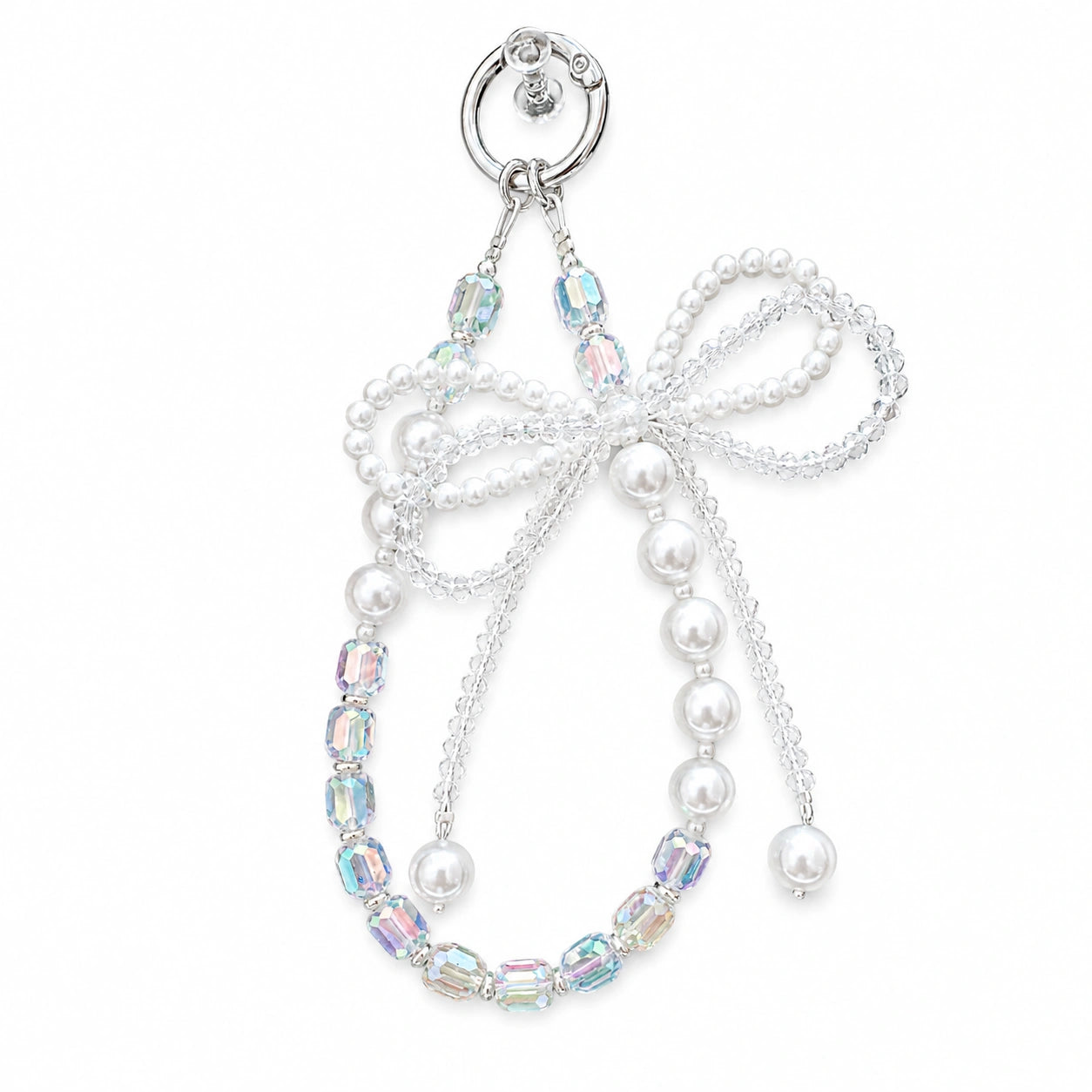 Crystal Pearl Bow Charm
