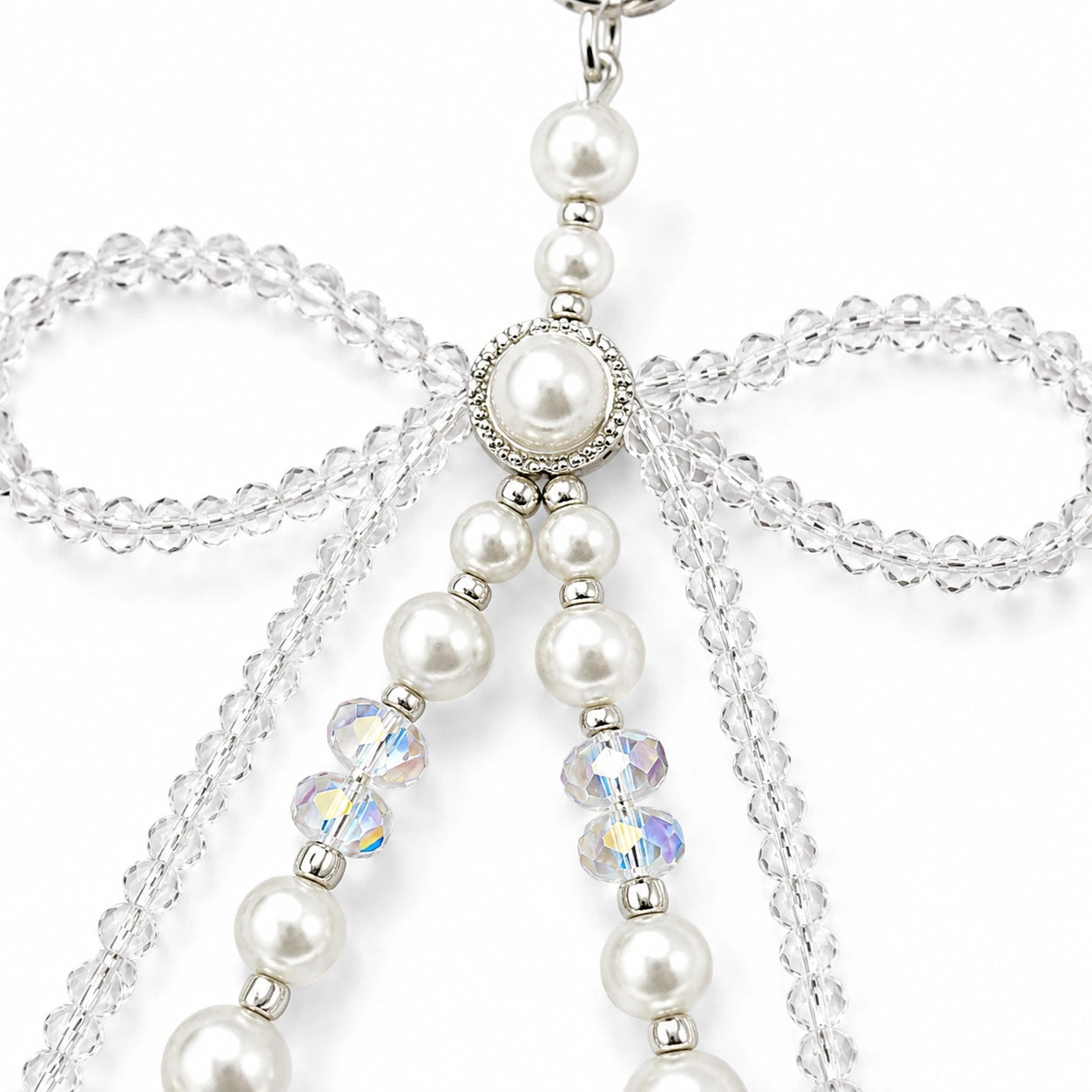 Elegant White Bag Charm
