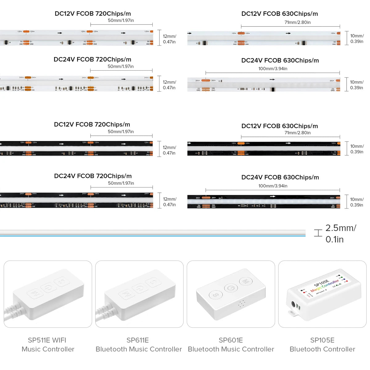 WS2811 FCOB Light Strip