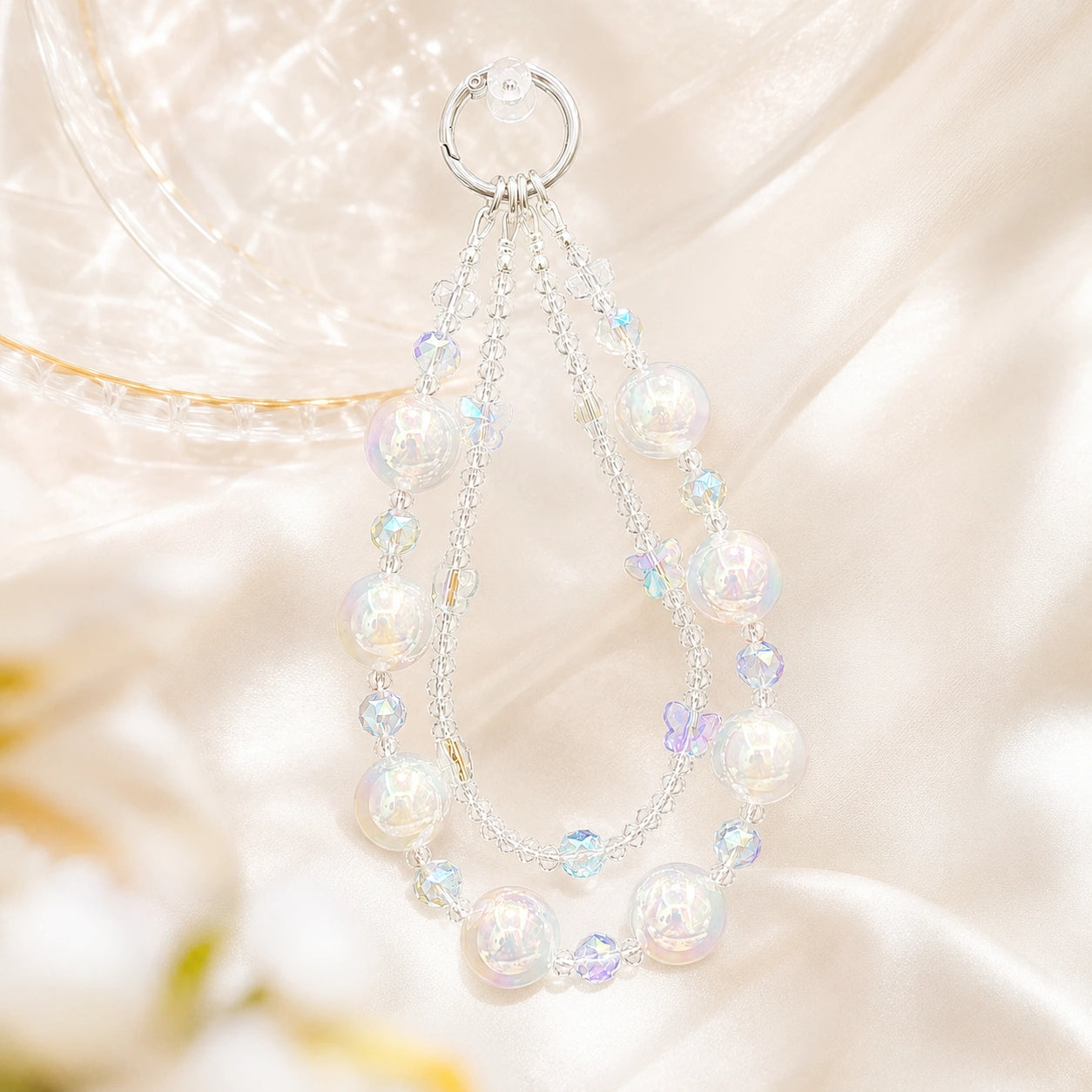 White Glow Bead Charm