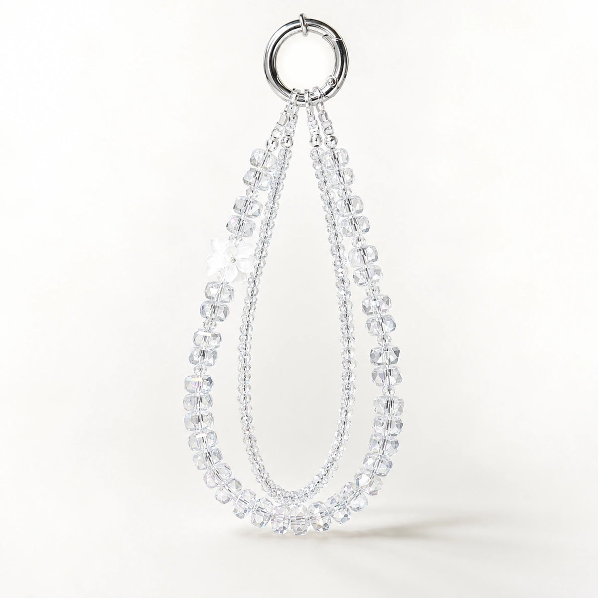 Clear Crystal Flower Charm