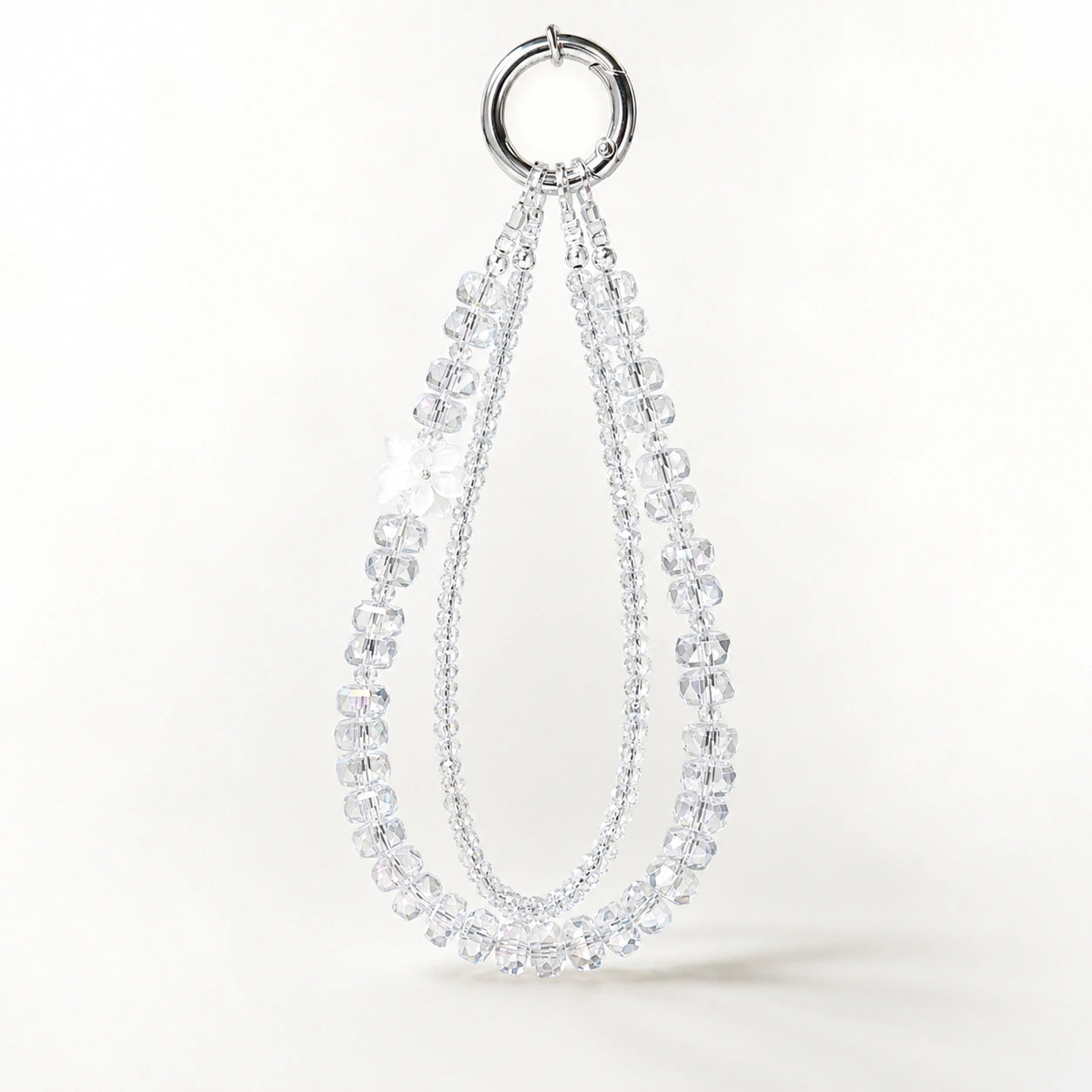 Clear Crystal Flower Charm