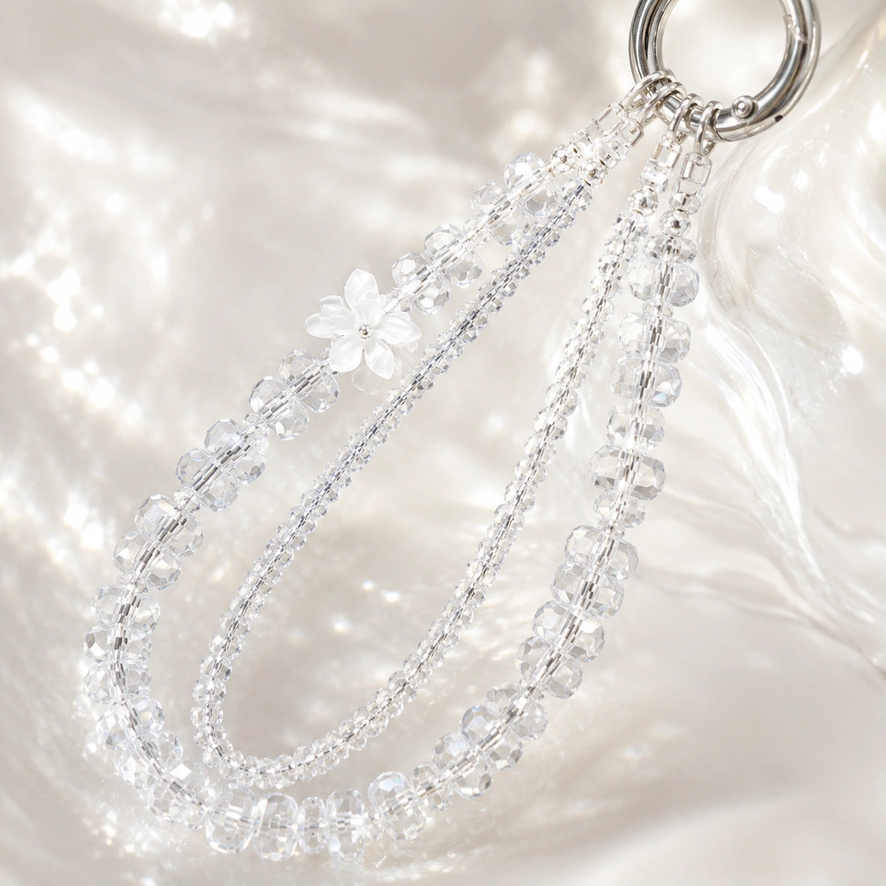 Clear Bead Bag Charm