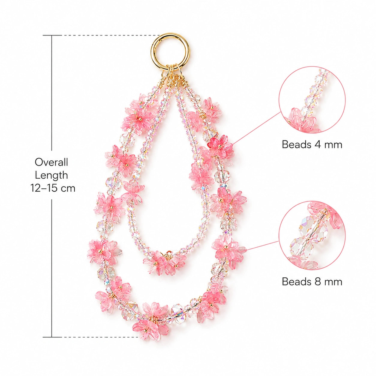 Soft Pink Crystal Charm