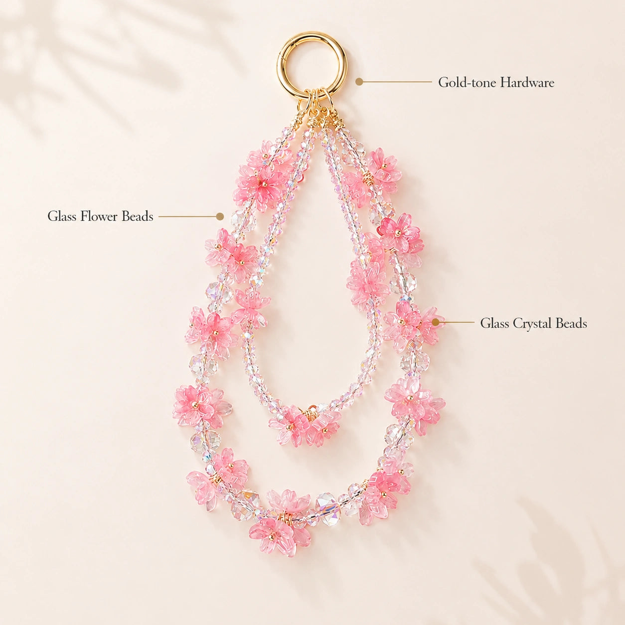 Soft Pink Crystal Charm