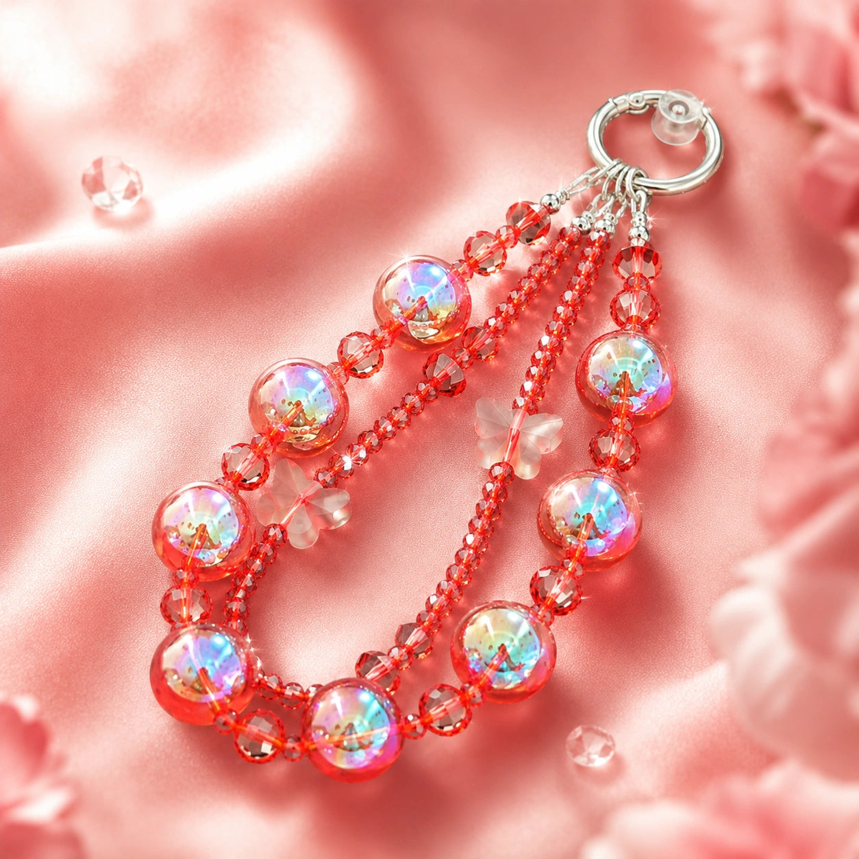 Red Butterfly Phone Strap