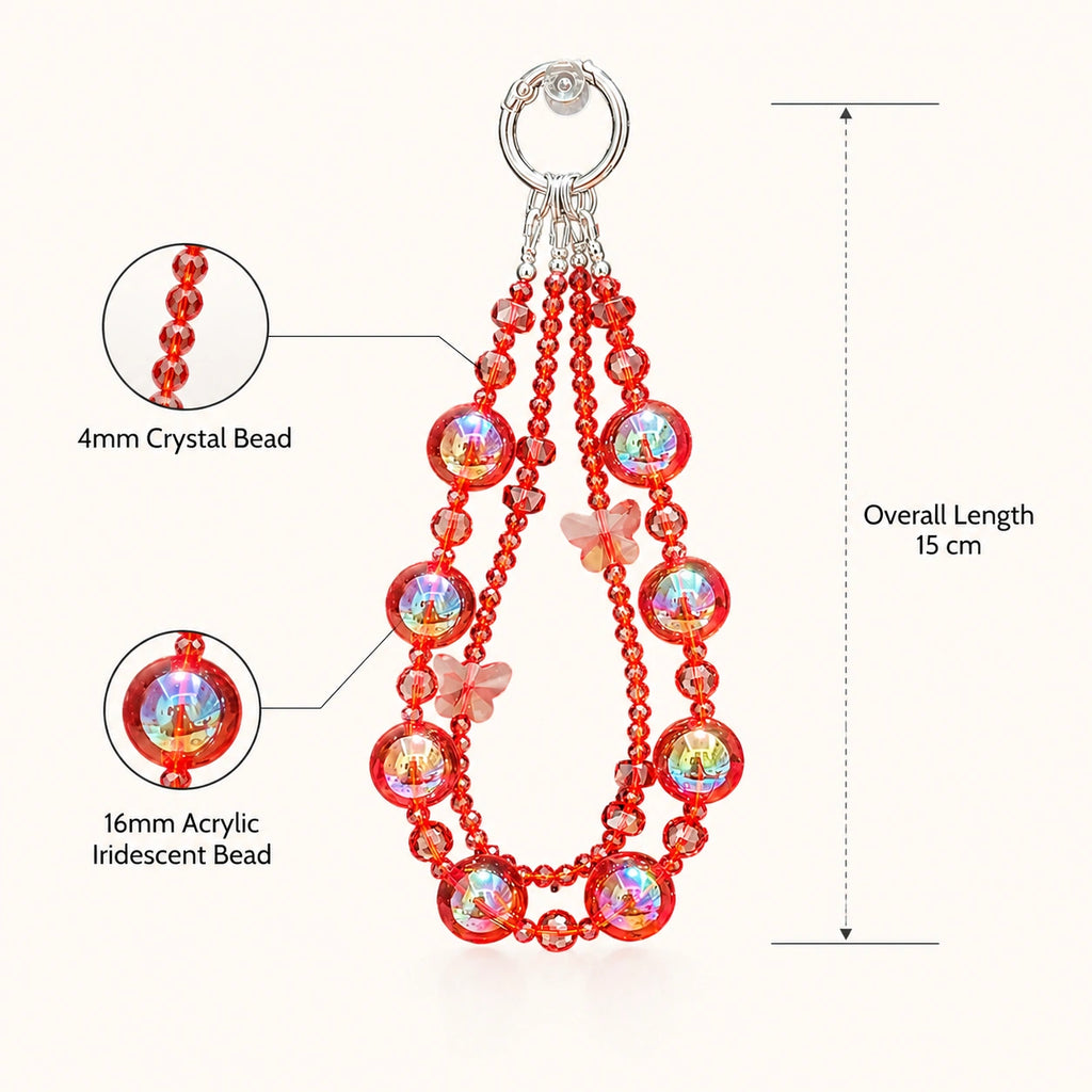 Red Sparkle Bag Charm