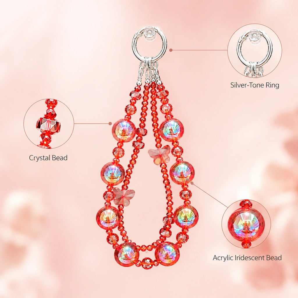 Red Sparkle Bag Charm