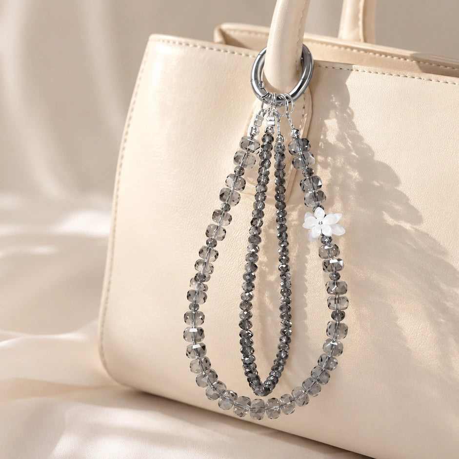 Smoky Grey Flower Charm
