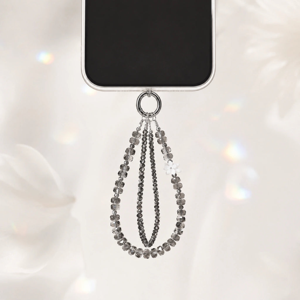 Chic Grey Phone Charm

