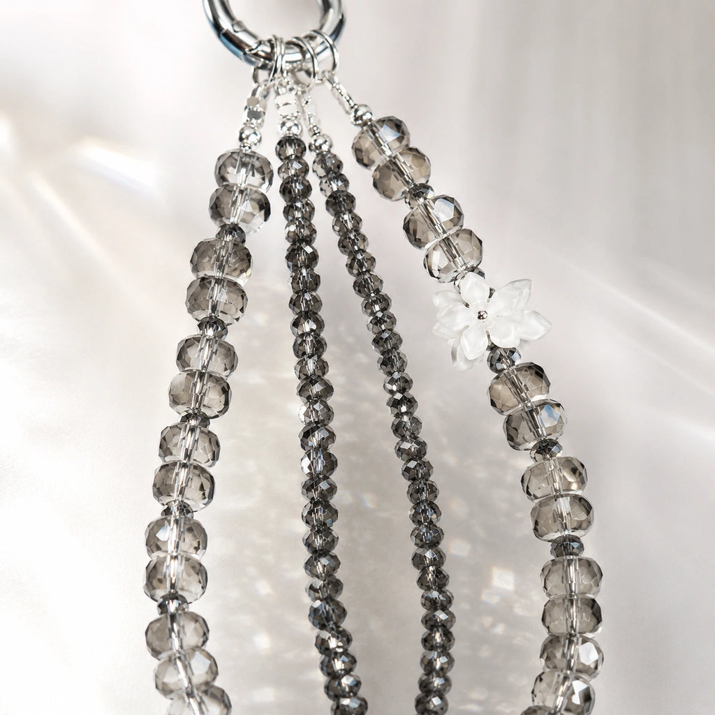 Glass Crystal Bag Charm
