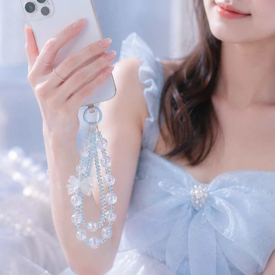 Blue Pearl Phone Strap