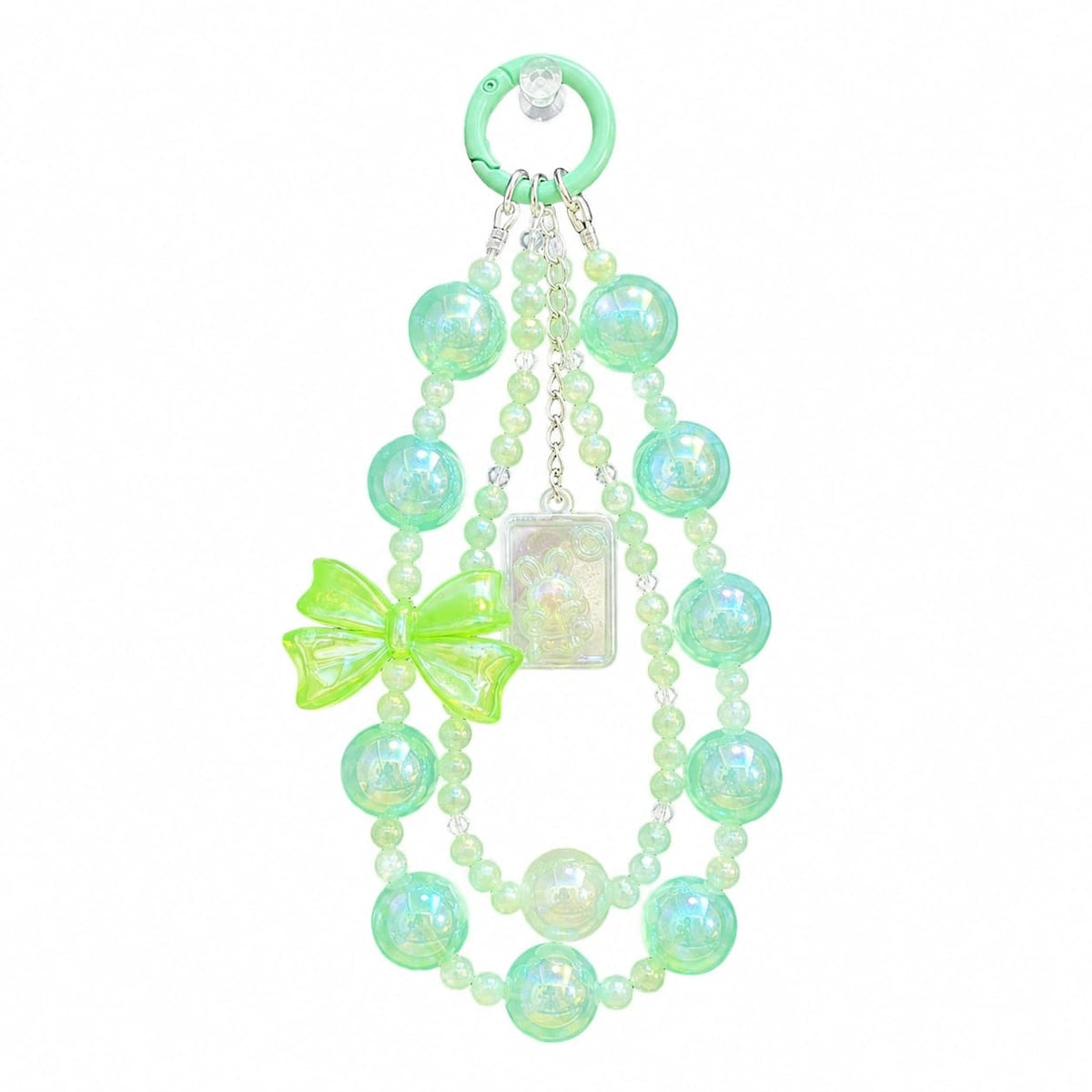 Mint Green Iridescent Bow Charm