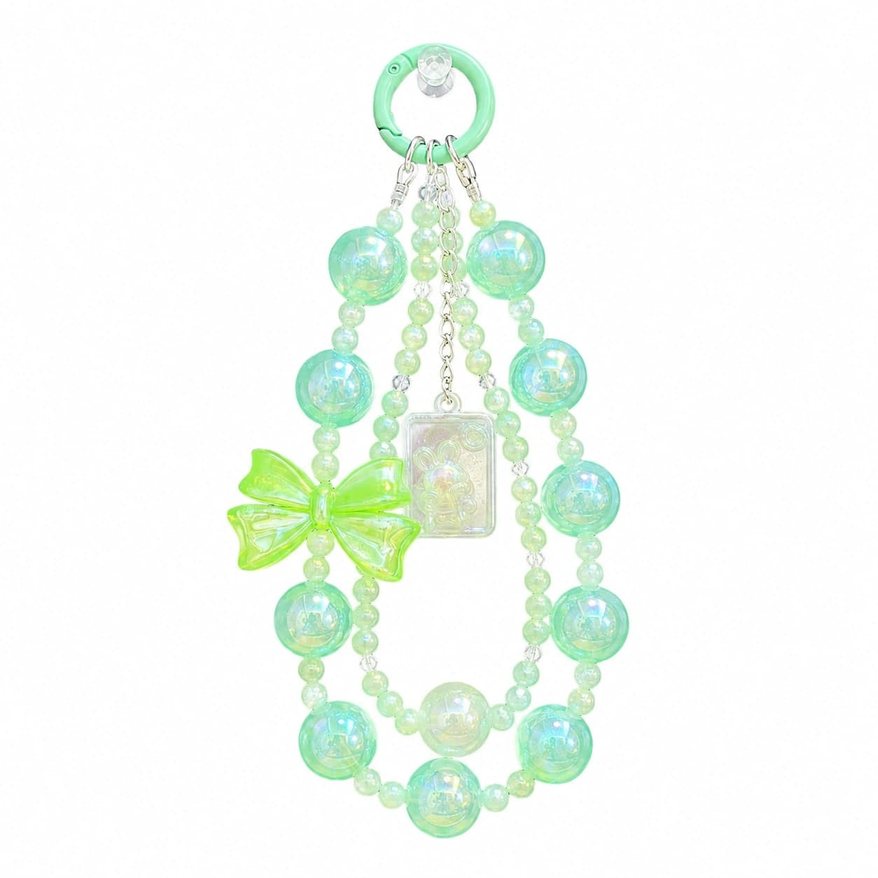 Mint Green Iridescent Bow Charm