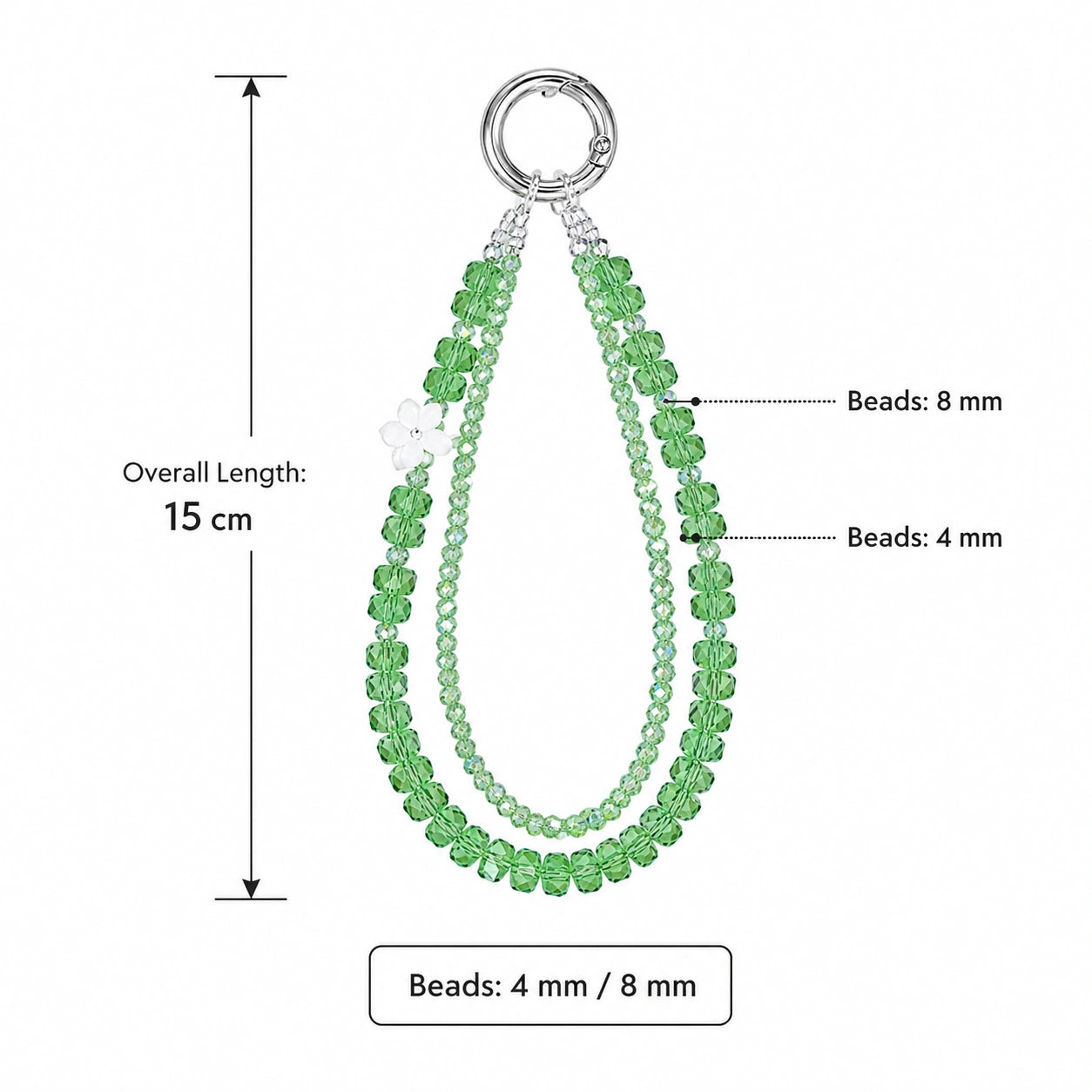 Green Floral Charm