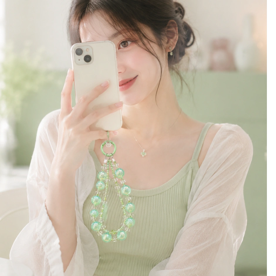 Iridescent Green Phone Strap