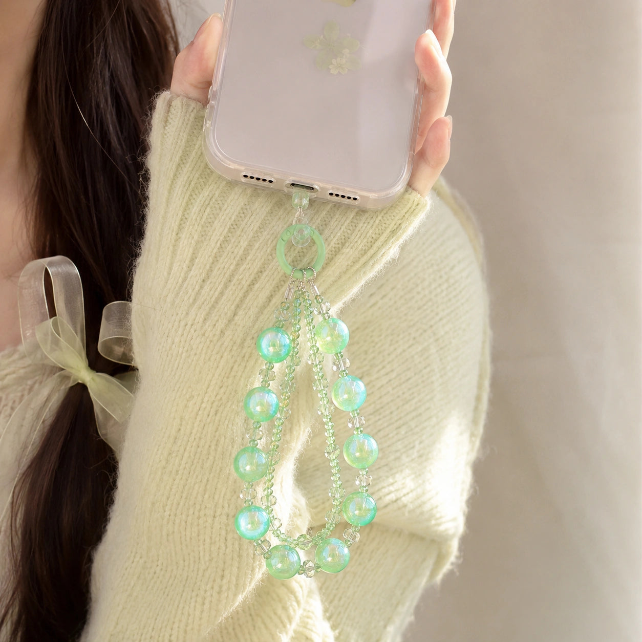 Mint Green Bead Charm
