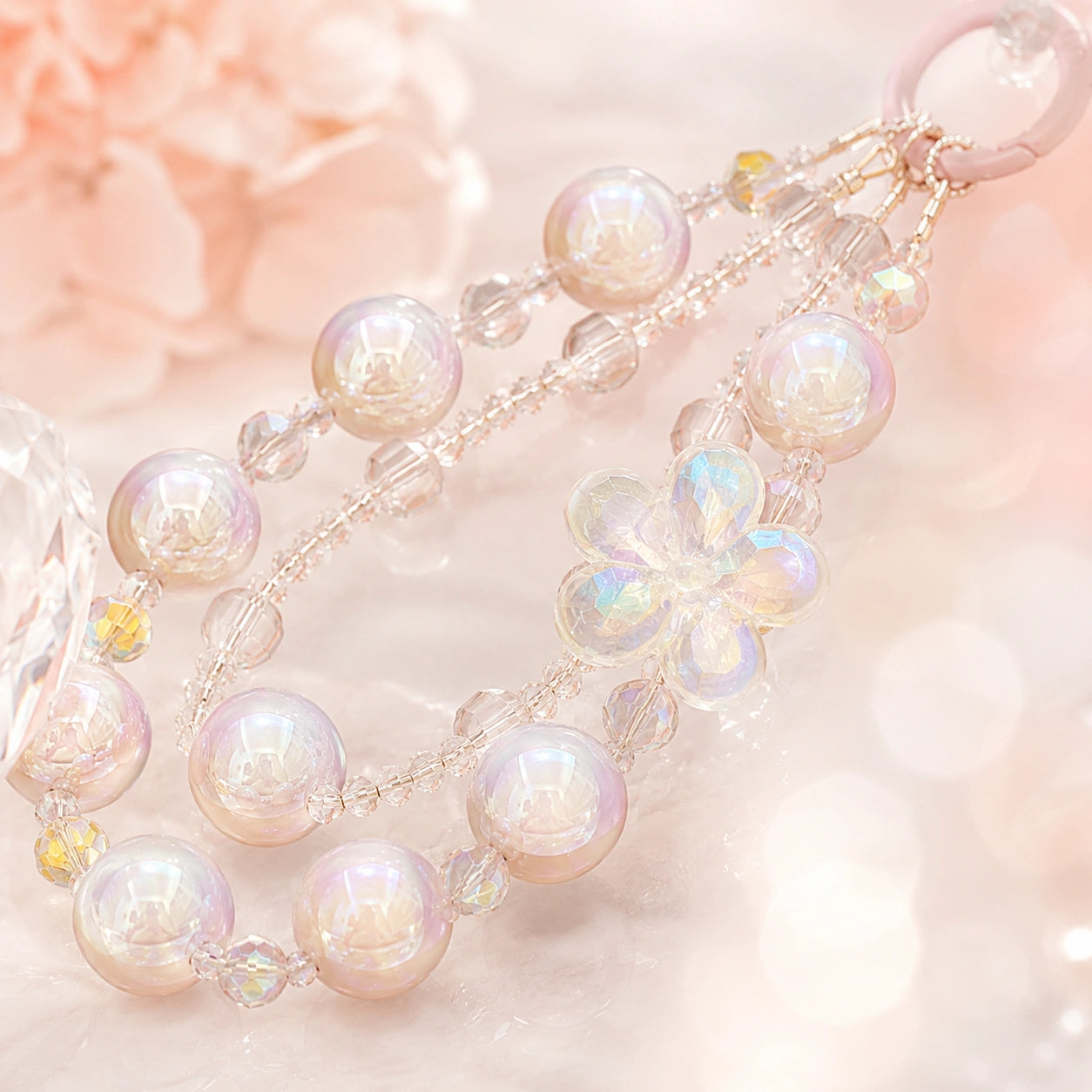 Soft Pink Bead Strap