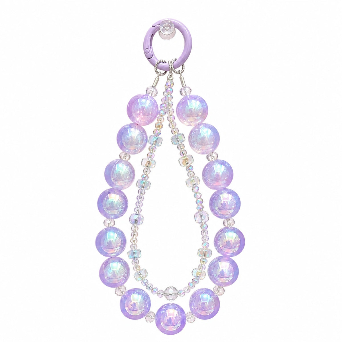 Lavender Iridescent Double-Layer Charm