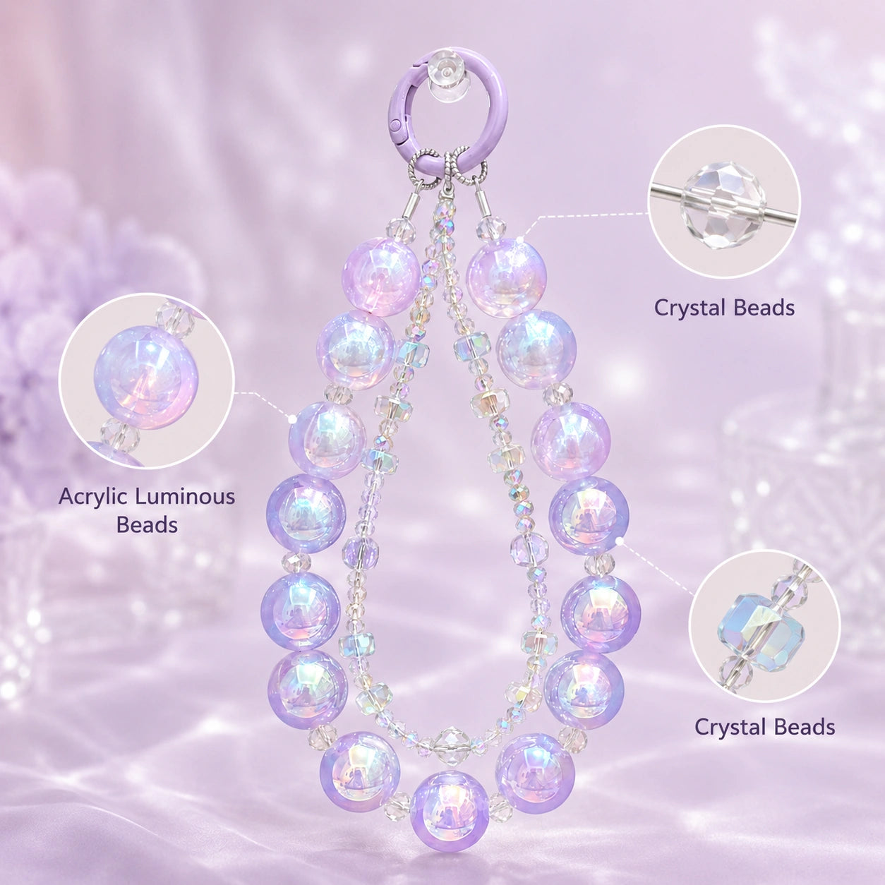 Dreamy Bead Bag Charm