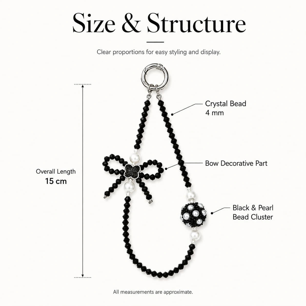 Elegant Pearl Cluster Charm