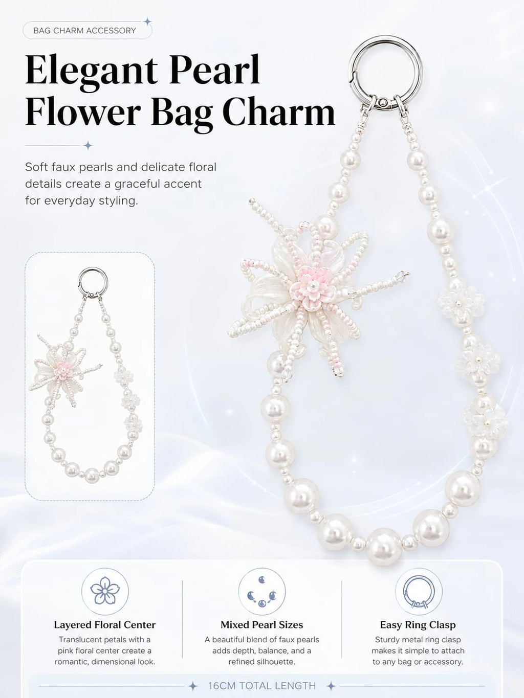 Soft Cream Bead Strap